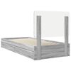 vidaXL Cama con almacenamiento con cabecera Gris Sonoma 100 x 200 cm