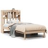 vidaXL Cama con estanter&iacute;a sin colch&oacute;n madera maciza de pino 90x190 cm
