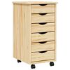 vidaXL Armario Rodante con Cajones MOSS 34 x 39 x 65,5 cm