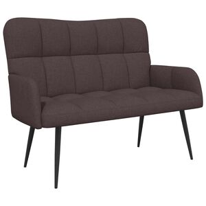 vidaXL Sof&aacute; de 2 Plazas Marr&oacute;n Oscuro 115 x 61 x 87 cm Tela