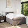 vidaXL Cama box spring con colch&oacute;n tela gris taupe 120x190 cm