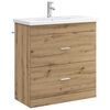 vidaXL Juego de muebles de ba&ntilde;o Roble artisan 81 x 40 x 84,5 cm