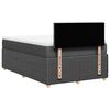 vidaXL Cama box spring con colch&oacute;n tela gris oscuro 120x200 cm