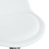 vidaXL Sillas de comedor giratorias 2 unidades cuero sint&eacute;tico blanco