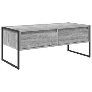 vidaXL Mesa de Caf&eacute; Gris Sonoma 100 x 46 x 40 cm Madera contrachapada