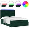 vidaXL Estructura cama otomana colchones terciopelo verde oscuro
