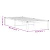 vidaXL Estructura de cama sin colch&oacute;n metal negro 90x200 cm