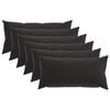 vidaXL Coj&iacute;n con almohada HEERLEN 6 uds. Negro Poli&eacute;ster