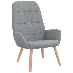 vidaXL Sill&oacute;n reclinable de tela gris claro