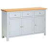 vidaXL Aparador de madera maciza de roble 110x33,5x70 cm