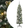 vidaXL &Aacute;rbol Navide&ntilde;o Artificial Delgado Verde y blanco 180 cm