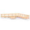 vidaXL Juego de muebles de jard&iacute;n 10 piezas madera maciza de pino