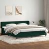 vidaXL Cama box spring con colchones terciopelo verde oscuro 180x220cm