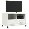 vidaXL Mueble de TV acero blanco 68x39x43,5 cm