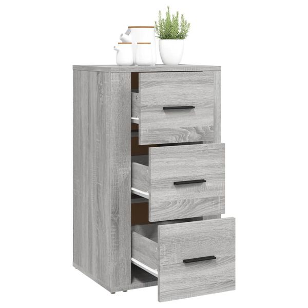 vidaXL Aparador de madera contrachapada gris Sonoma 40x33x70 cm