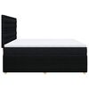 vidaXL Cama box spring con colch&oacute;n tela negro 200x200 cm
