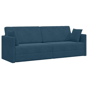 vidaXL Sof&aacute;-cama de piso 200cm Azul Terciopelo