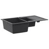 vidaXL Fregadero de cocina de doble seno Granito 80 x 50 x 30,5 cm