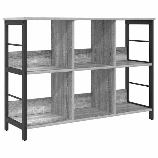 vidaXL Estante de libros Gris Sonoma 102 x 32 x 72,5 cm