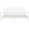 vidaXL Estructura de cama sin colch&oacute;n madera maciza blanca 200x200 cm