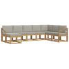 vidaXL Conjunto de sof&aacute;s de exterior 8 uds. Blanco y Gris Claro