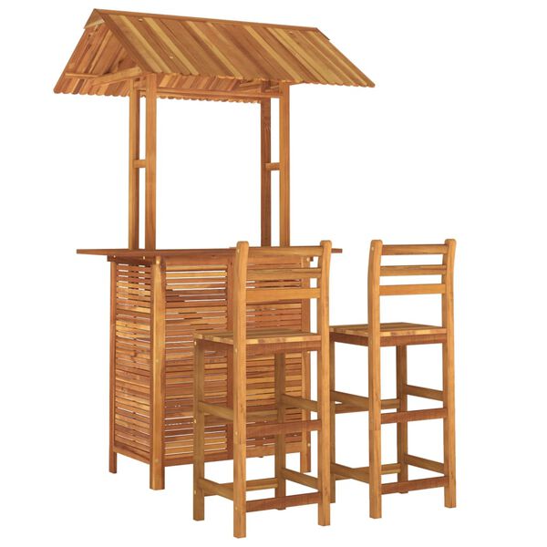 vidaXL Juego muebles de bar de jardín 5 piezas madera maciza de acacia