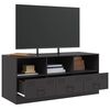 vidaXL Mueble para TV de acero negro 99x39x44 cm