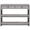 vidaXL Mesa consola madera de ingeniería gris Sonoma 100x28x75 cm