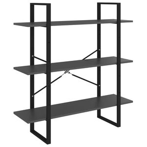 vidaXL Estanter&iacute;a de madera contrachapada gris 100x30x105 cm