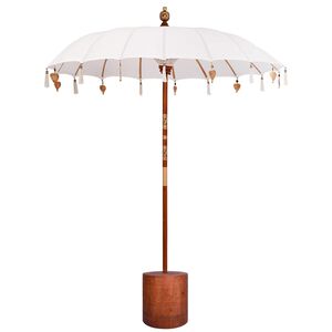 vidaXL Sombrilla balinesa con base Redondo 190 x 190 x 295 cm