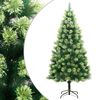 vidaXL &Aacute;rbol de Navidad artificial con bisagras y soporte 240 cm