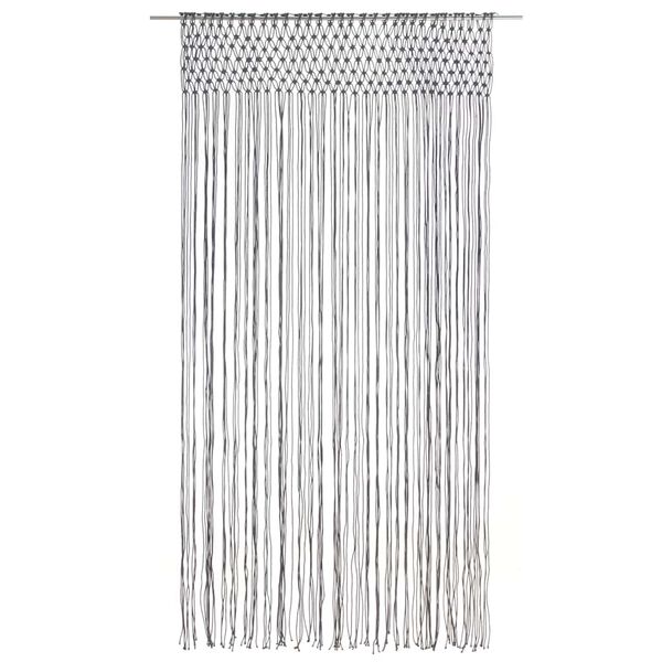 vidaXL Cortina de macramé algodón gris antracita 140x240 cm