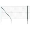 vidaXL Poste de Valla Verde 1 x 25 m (malla de 60 x 60 mm) Acero