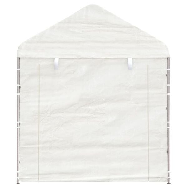 vidaXL Cenador con techo polietileno blanco 20,07x2,28x2,69 m
