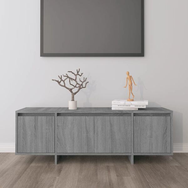 vidaXL Mueble de TV madera contrachapada gris Sonoma 120x30x40,5 cm