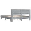 vidaXL Estructura cama madera ingenier&iacute;a metal gris Sonoma 150x200 cm