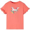 Camiseta infantil de manga corta coral 128