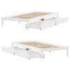 vidaXL Estructura de cama sin colchón madera maciza blanca 90x190 cm