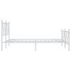 vidaXL Estructura cama sin colch&oacute;n con estribo metal blanco 137x190 cm