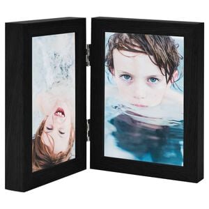 vidaXL Marco de foto collage plegable negro 2x(13x18 cm)