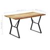 vidaXL Mesa de comedor de madera maciza reciclada 140x80x76 cm
