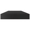 vidaXL Estante estanter&iacute;a 4 uds contrachapada negro brillo 80x10x1,5cm