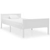 vidaXL Estructura de cama sin colch&oacute;n madera de pino blanco 100x200 cm