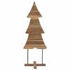 vidaXL &Aacute;rbol de Navidad con soporte Marr&oacute;n 90 cm Madera de teca maciza
