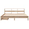vidaXL Cama con estanter&iacute;a sin colch&oacute;n madera maciza de pino 200x200cm