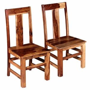 vidaXL Sillas de comedor 2 uds madera maciza de acacia