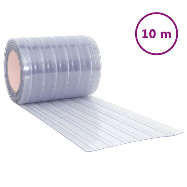 vidaXL Tira de cortina para puertas PVC transparente 300x2,6 mm 10 m