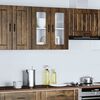 vidaXL Armario de pared para cocina puerta cristal Porto roble ahumado