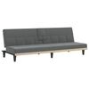 vidaXL Sof&aacute; cama con portavasos tela gris oscuro