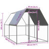 vidaXL Jaula gallinero de exterior de acero galvanizado 2x4x2 m